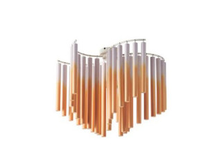 Lampa sufitowa Coralie pomarańcz-lawenda 60cm