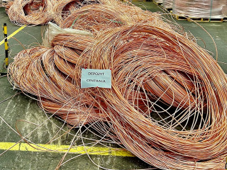 Walcówka miedziana 8mm, 23 682 kg netto - sprzedaż awaryjna