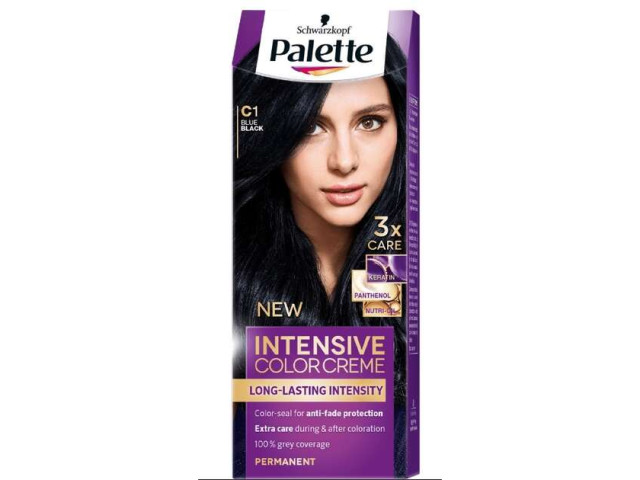 Farba do włosów - PALETTE - C1 - Granatowa czerń 1-1 - sprzedaż nadwyżek magazynowych